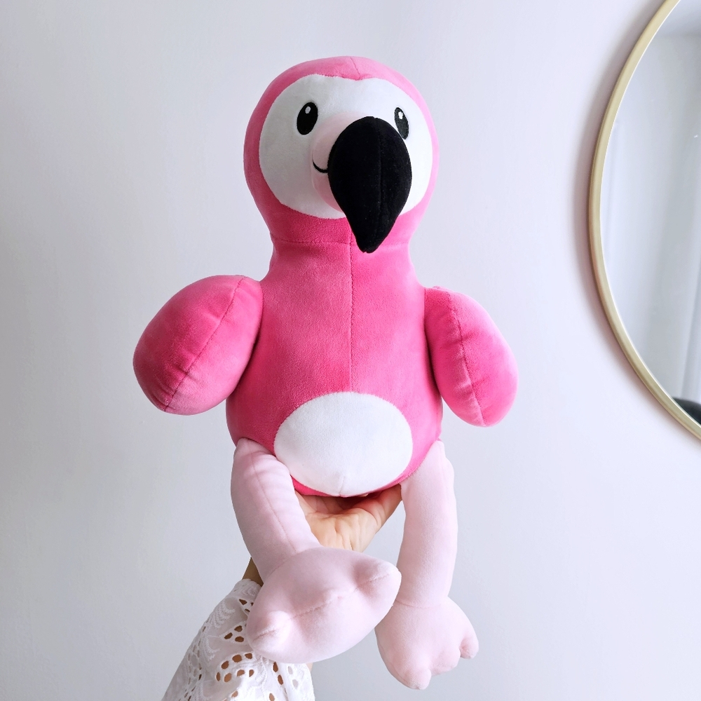 Soft Flamingo Plush Fiesta Huggy Huggables Spandex 12" Pink Stuffed Animal Doll